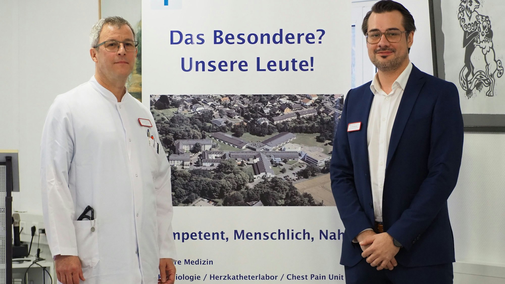 Zu sehen ist das neue Führungsteam am Marien-Hospital mit Harald Sandmann und Daniel Trauschies.