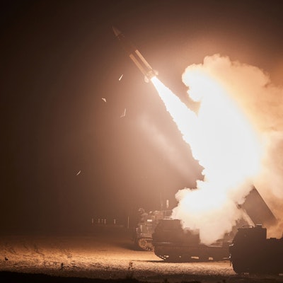 Die US-Rakete ATACMS bei einer Übung.