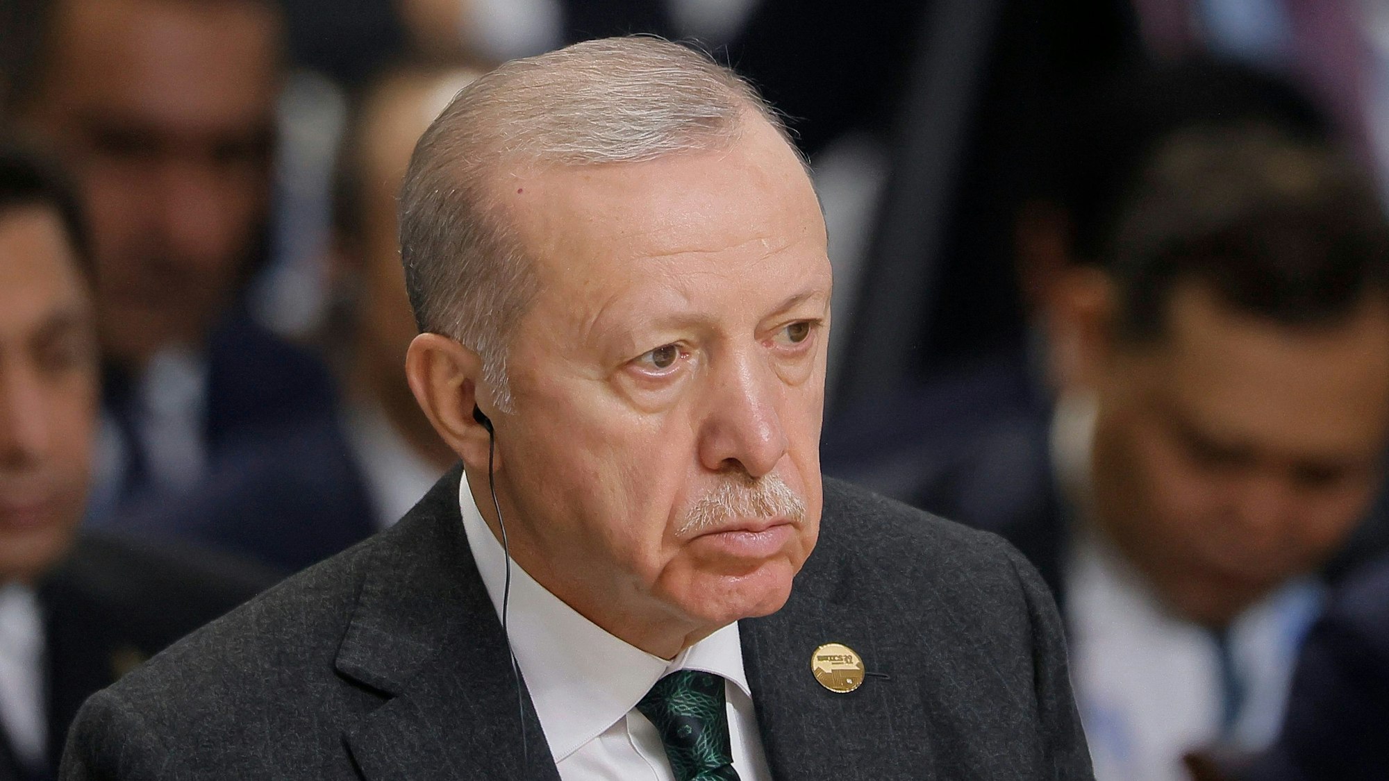Recep Tayyip Erdogan nimmt an der Sitzung des Outreach/BRICS Plus-Formats auf dem BRICS-Gipfel teil.