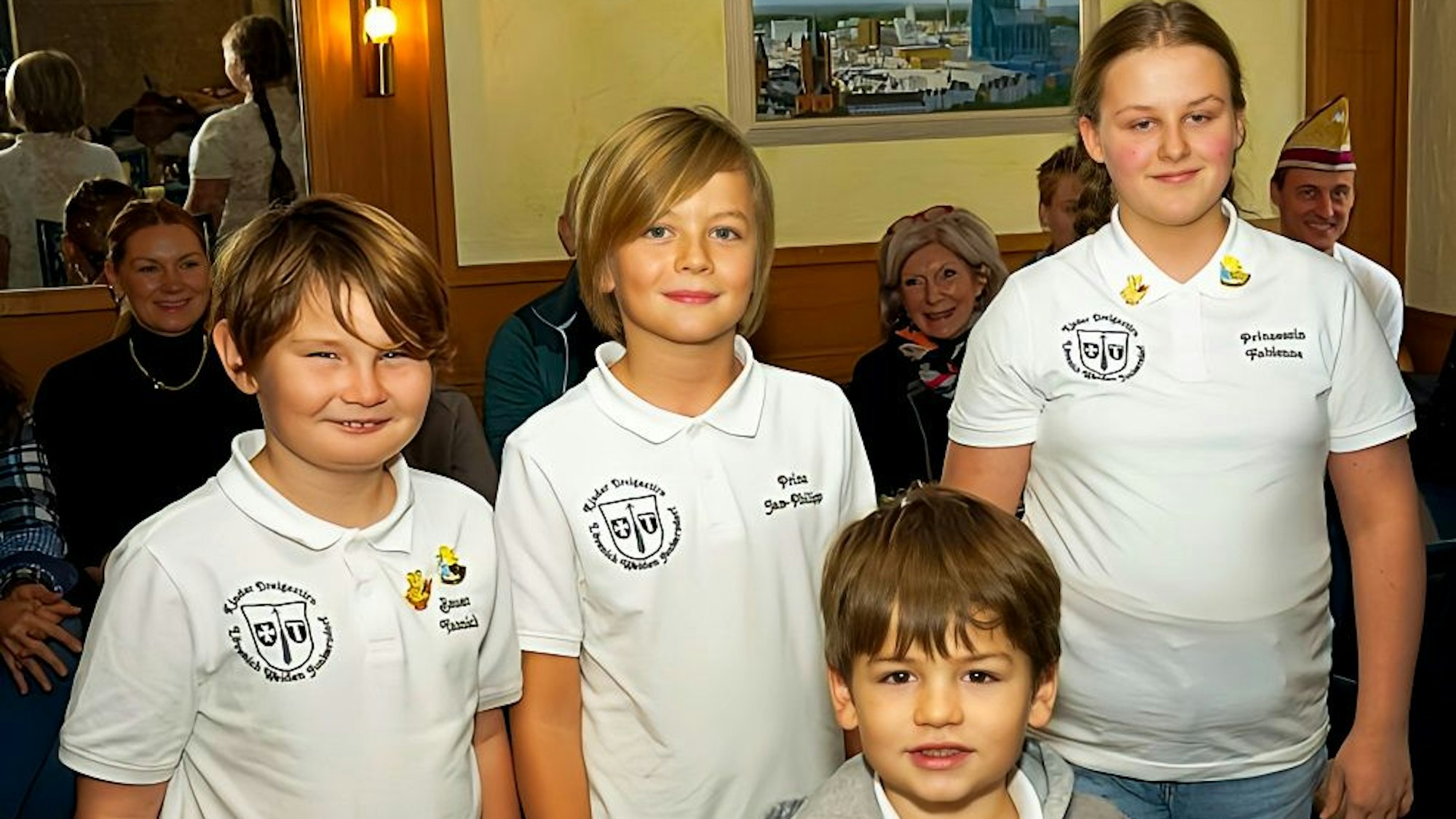 Bauer Yannik-Noah Herrlich, Prinz Jan-Philipp Holland, Standartenführer Ben Elias Caspar und Prinzessin Fabienne Hartmann (v.l.)