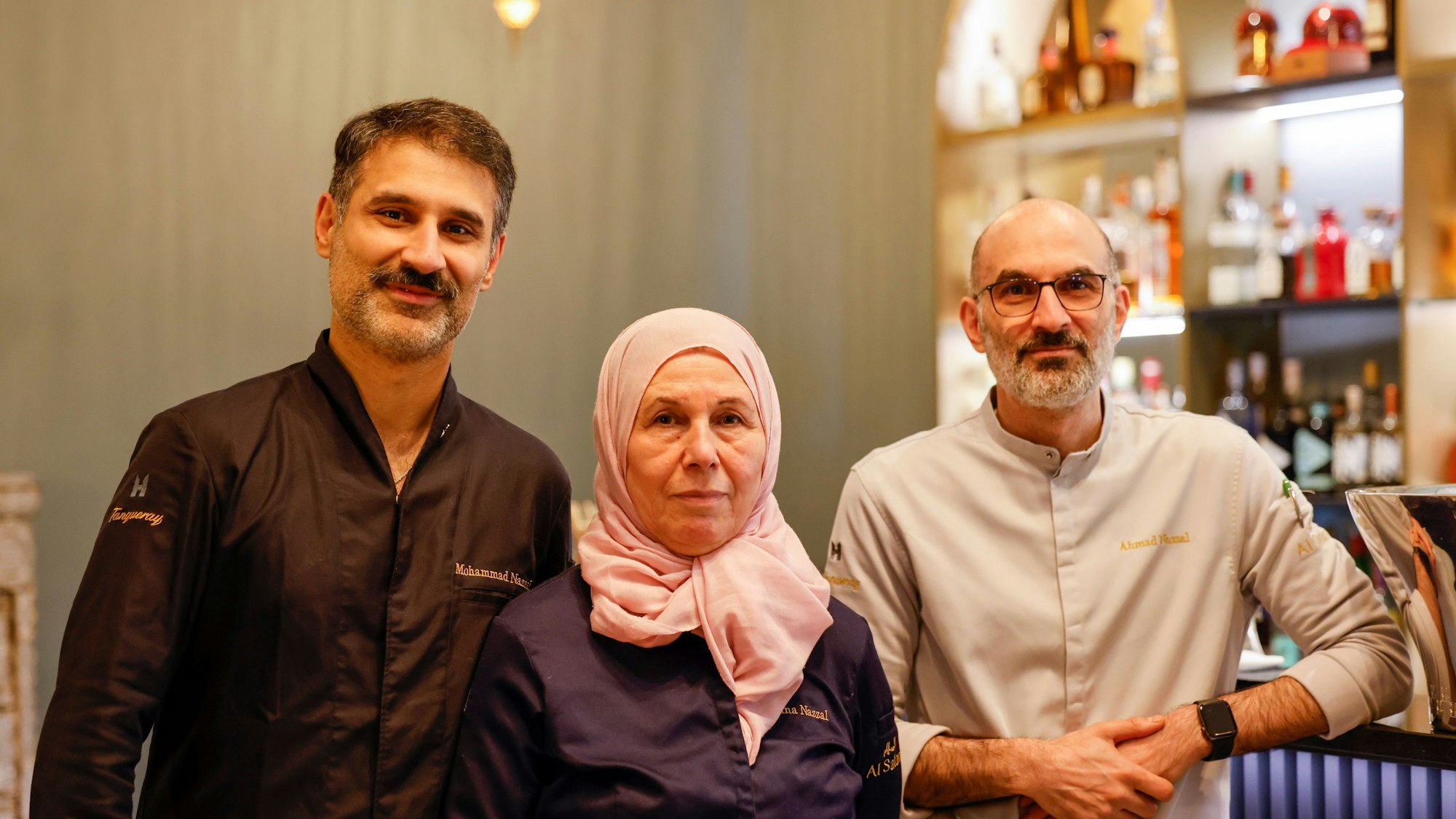 Mohammad, Muna und Ahmad Nazzal im „Al Salam“ am Eifelplatz.
