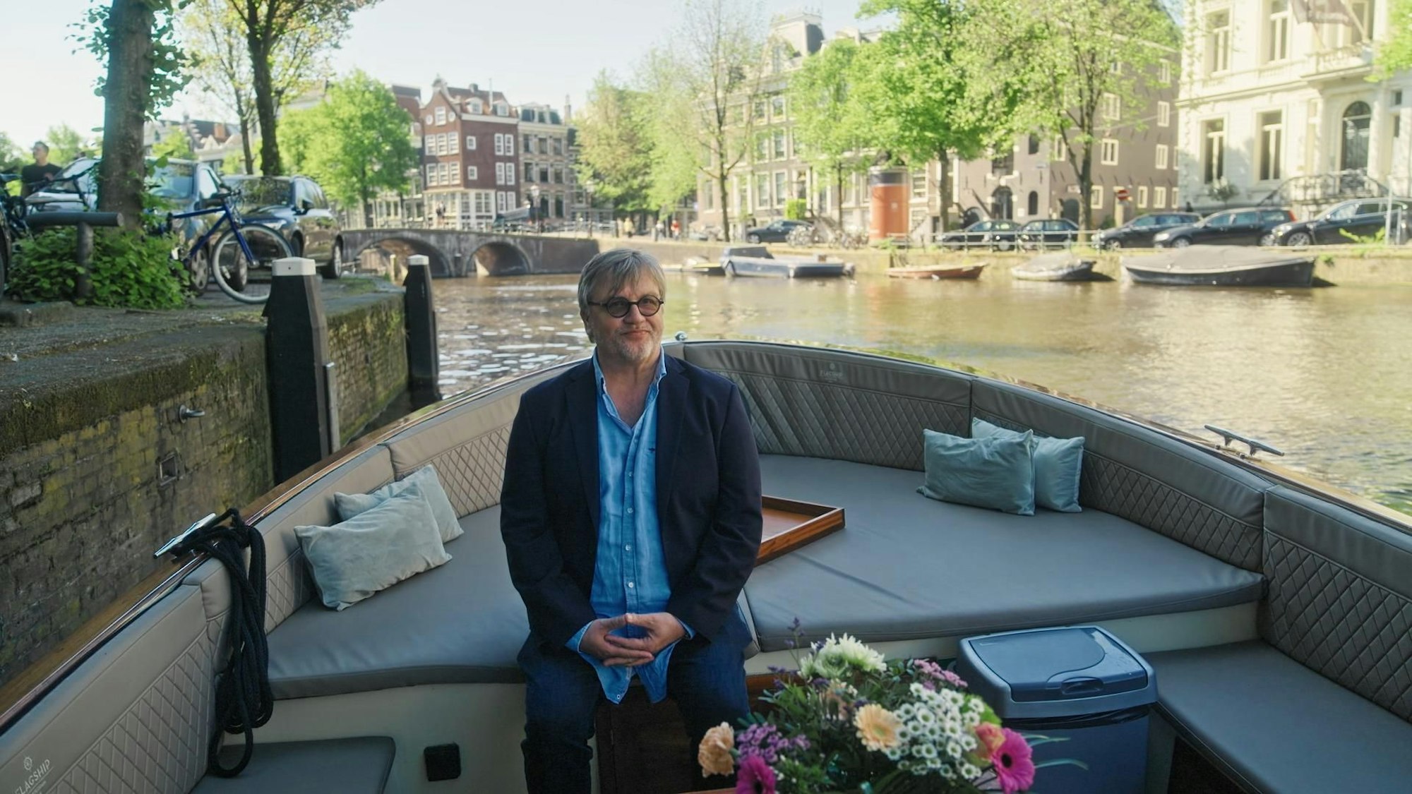 Hape Kerkeling beim Dreh in Amsterdam