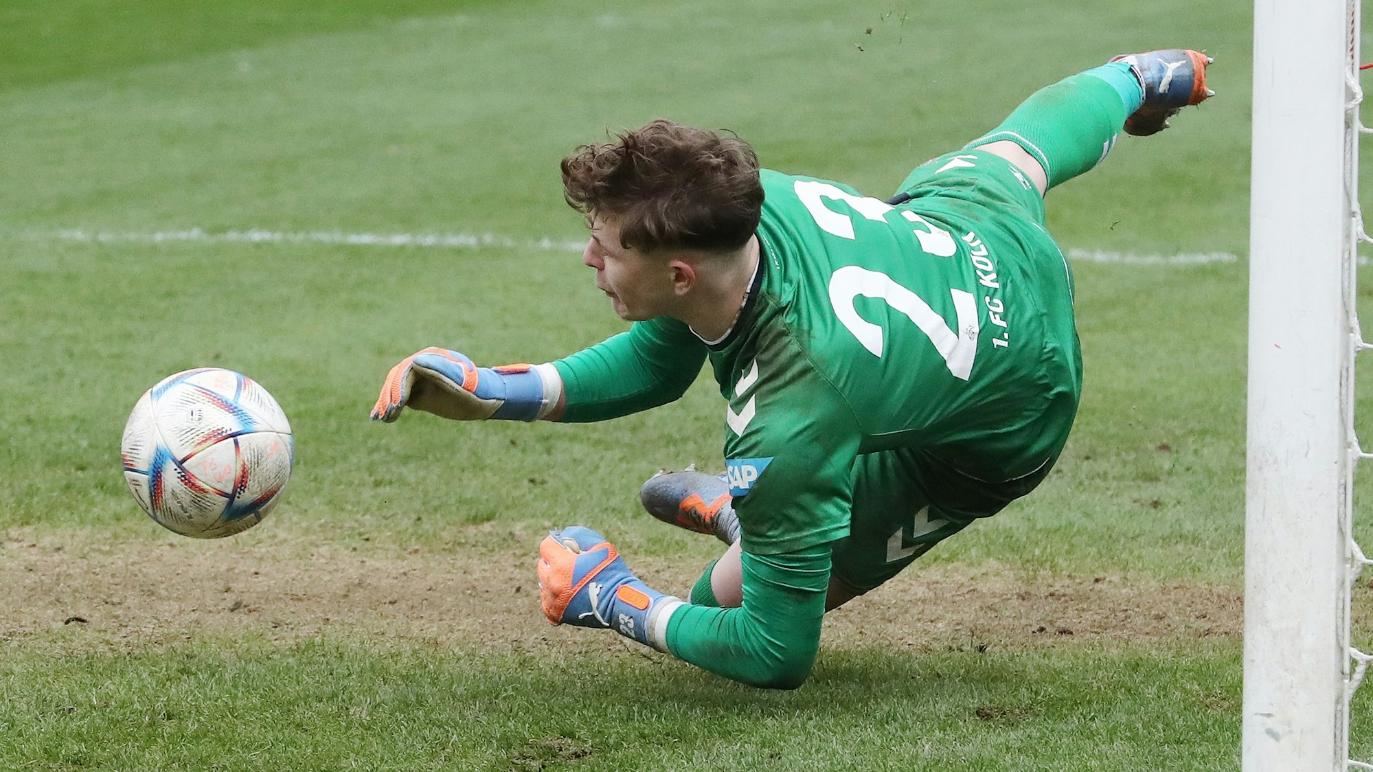 1.FC Köln U19 vs. Hertha BSC Berlin U19, DFB Pokal Halbfinale, Alessandro Blazic (1. FC Köln), 03.04.2023, Bild: Herbert Bucco