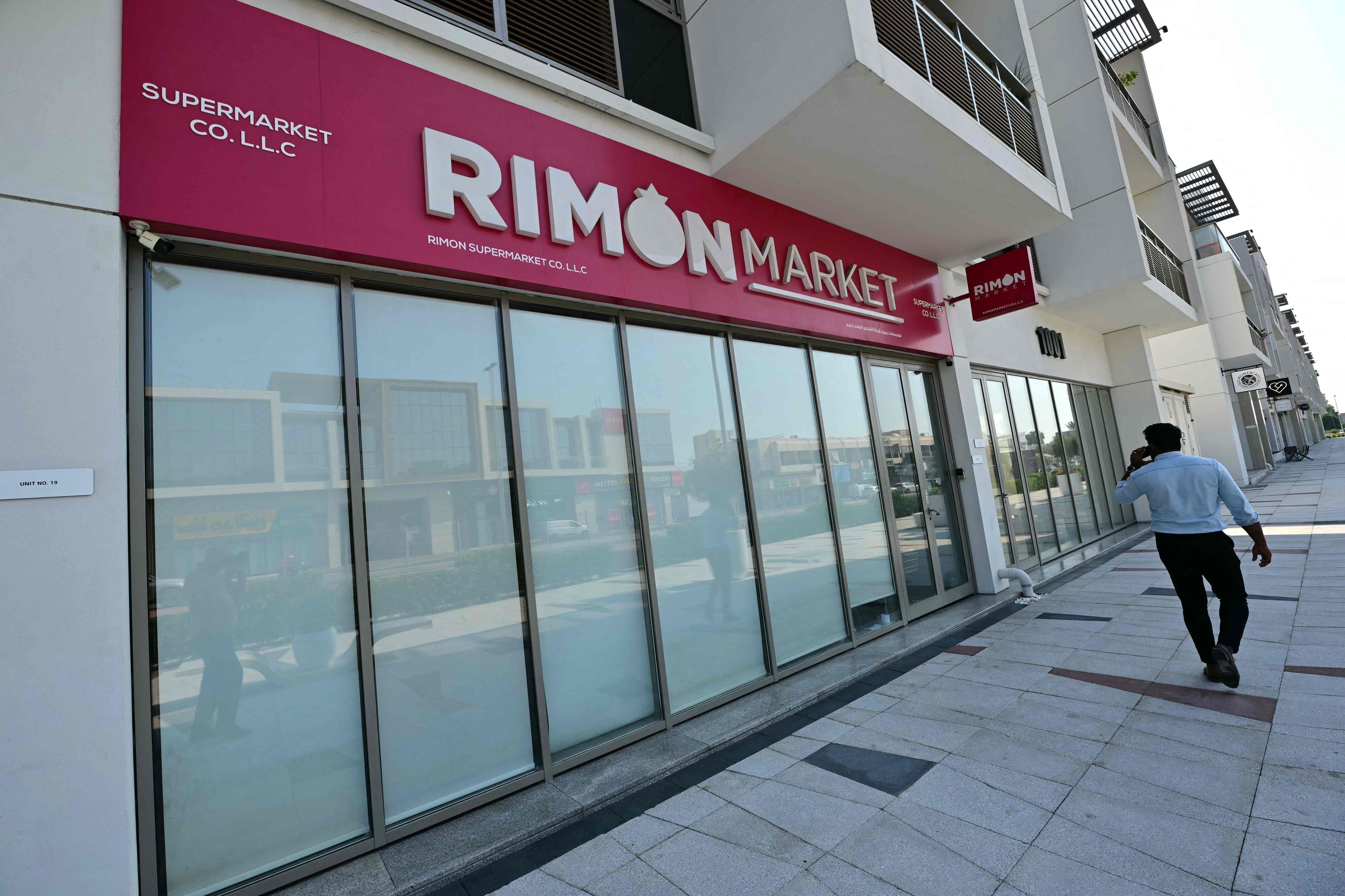 A picture taken on November 25, 2024, shows the Rimon Market, a kosher market owned by Israeli rabbi Tzvi Kogan, in Dubai. The United Arab Emirates said on November 24, that it had arrested three suspects in the murder of an Israeli rabbi, which Israel has called an anti-Semitic attack. (Photo by Giuseppe CACACE / AFP)