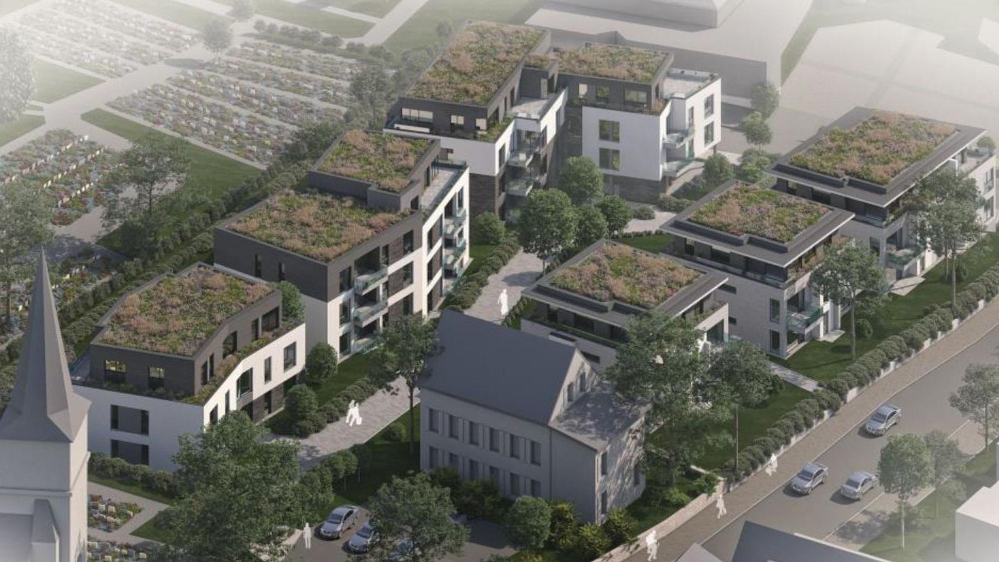 Ein Entwurf für die neue Bebauung der Birker Ortsmitte.