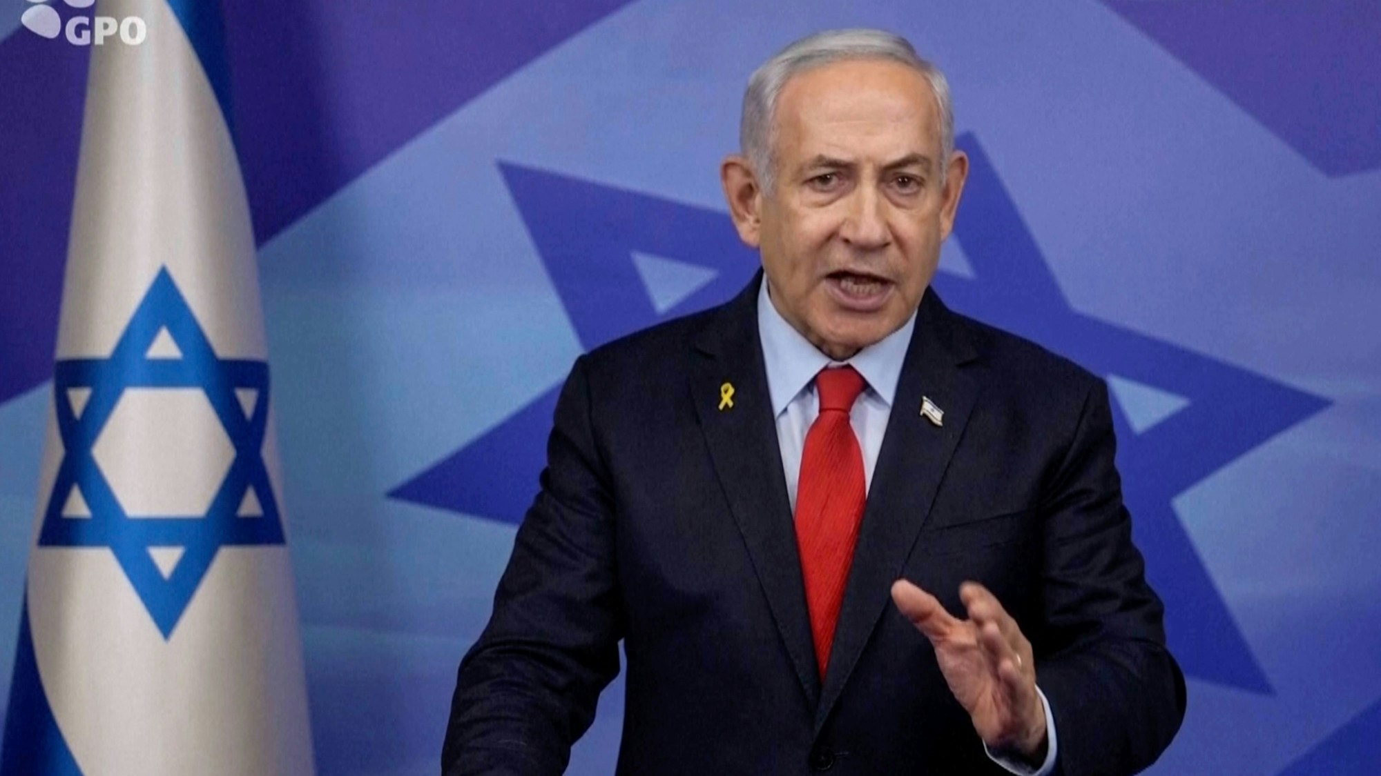 Die Hisbollah ist nicht zerschlagen, aber stark geschwächt: Der israelische Ministerpräsident Benjamin Netanjahu äußert sich im Fernsehen des Landes über das Waffenstillstandsabkommen.