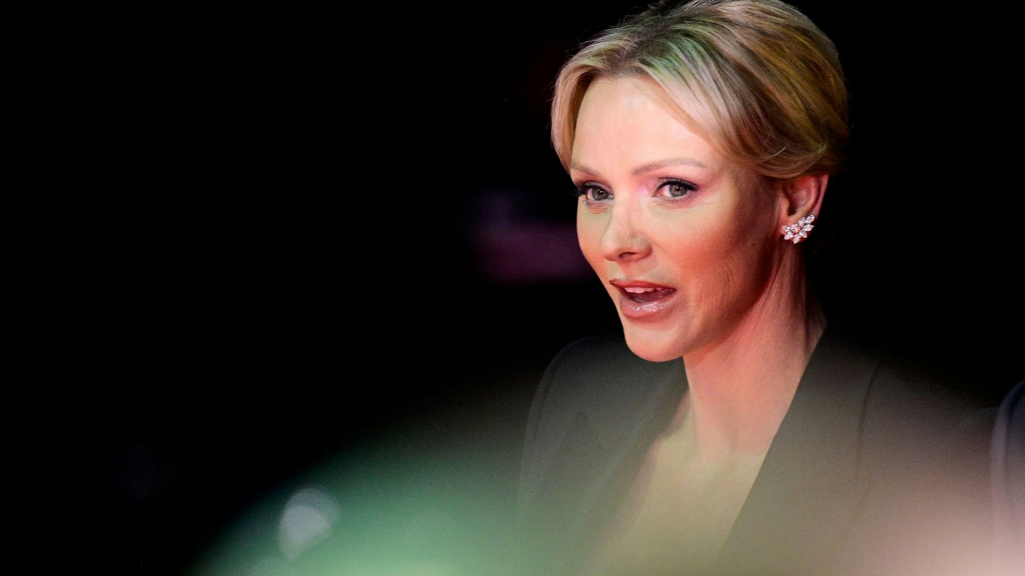 Princess Charlene of Monaco attends the 2024 World Rugby Awards ceremony at the Sporting Monte-Carlo complex in Monaco, on November 24, 2024. (Photo by Frederic Dides / AFP)