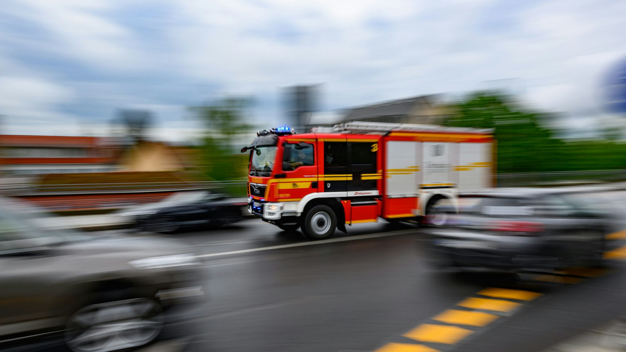 Die Feuerwehr im Einsatz.