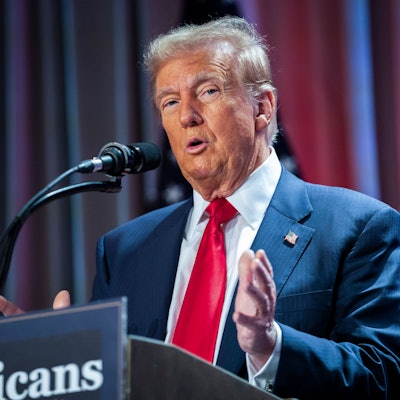 FILE - President-elect Donald Trump speaks during a meeting with the House GOP conference, Nov. 13, 2024, in Washington. (Allison Robbert/Pool via AP, File)