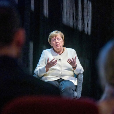 Angela Merkel bei der Vorstellung ihres Buches