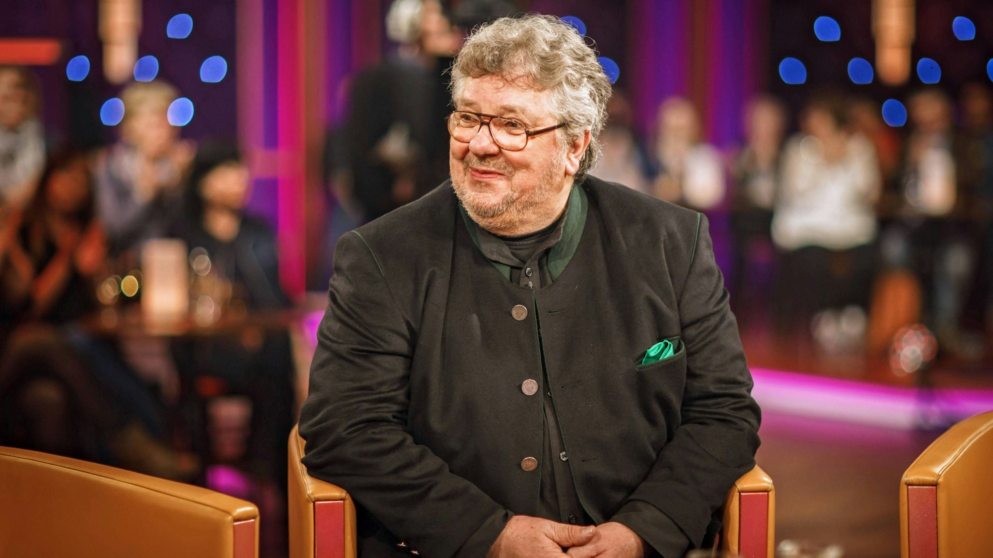 Michael Schanze anlässlich der Aufzeichnung der MDR-Talkshow „Riverboat“.