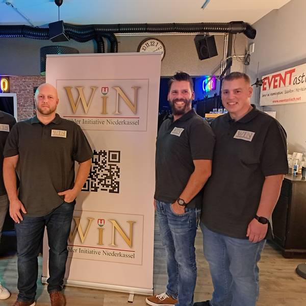 Der Vorstand der neu gegründeten Wählerinitiative Niederkassel (WIN): Marc Pfister, Benjamin Meybohm, Edward Knieling und Andreas Hopp (v.r.).
