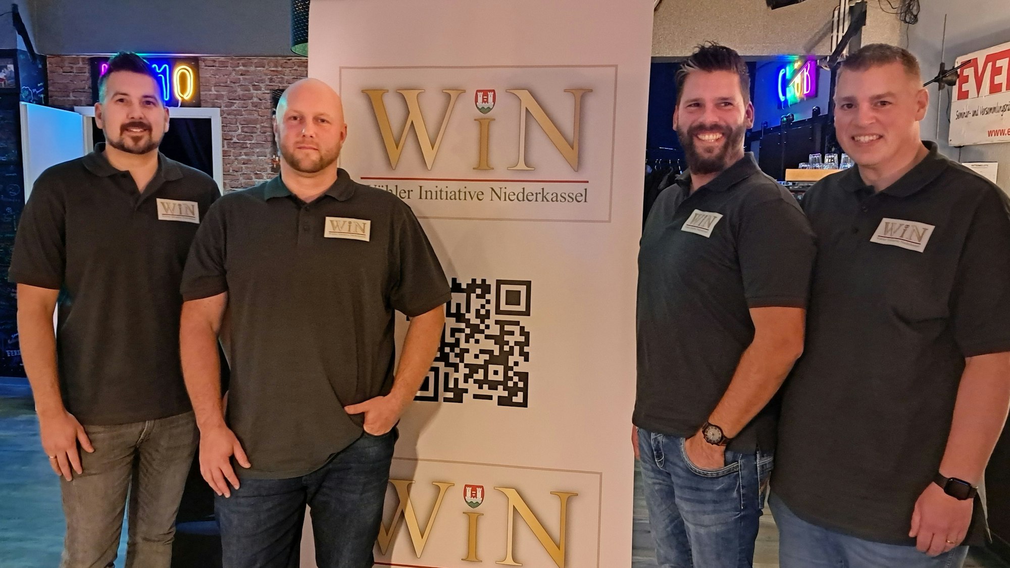 Der Vorstand der neu gegründeten Wählerinitiative Niederkassel (WIN): Marc Pfister, Benjamin Meybohm, Edward Knieling und Andreas Hopp (v.r.).