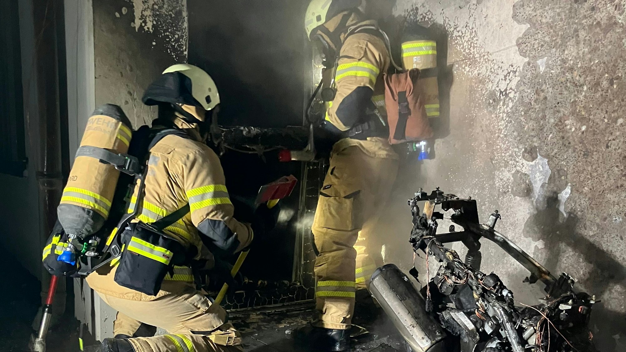 Die Einsatzstelle im Stadtteil Herkenrath