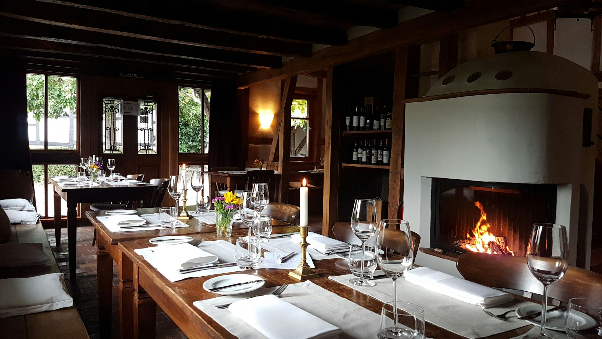 Fachwerkromantik im Restaurant Mohn in Much.