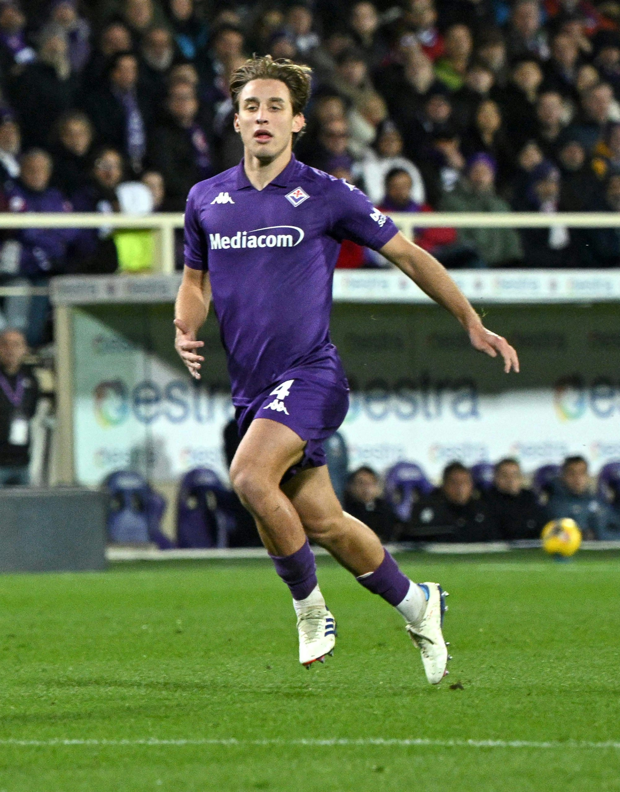 Fiorentina--Profi Edoardo Bove während der Partie mit Inter Mailand.