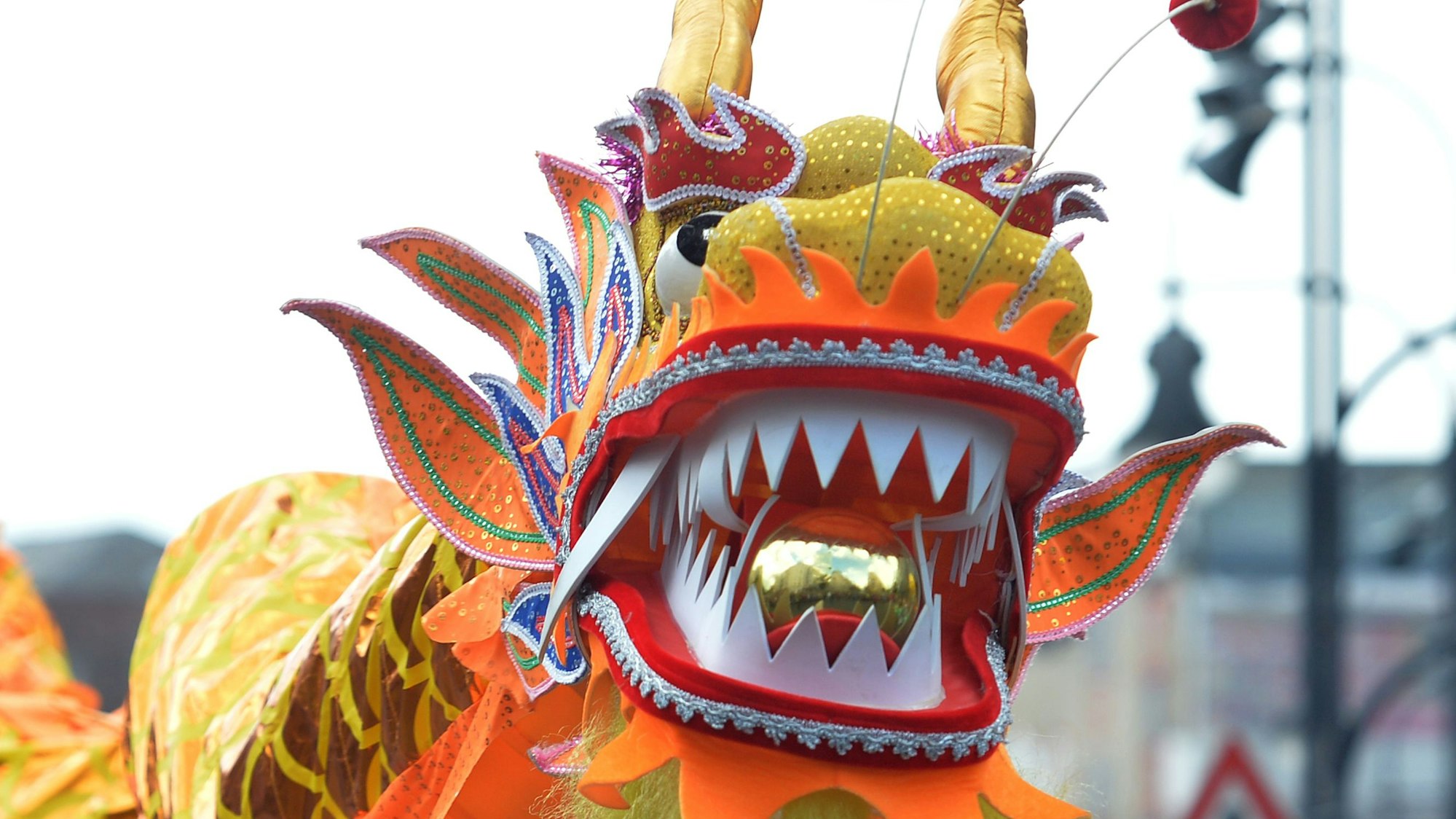 Ein asiatischer Papierdrache.