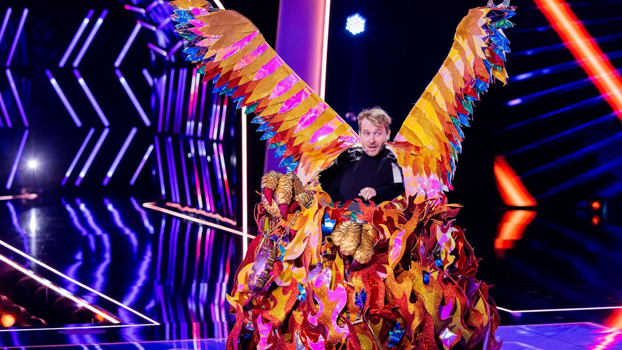 Samuel Koch bei seinem Auftritt bei „The Masked Singer“.