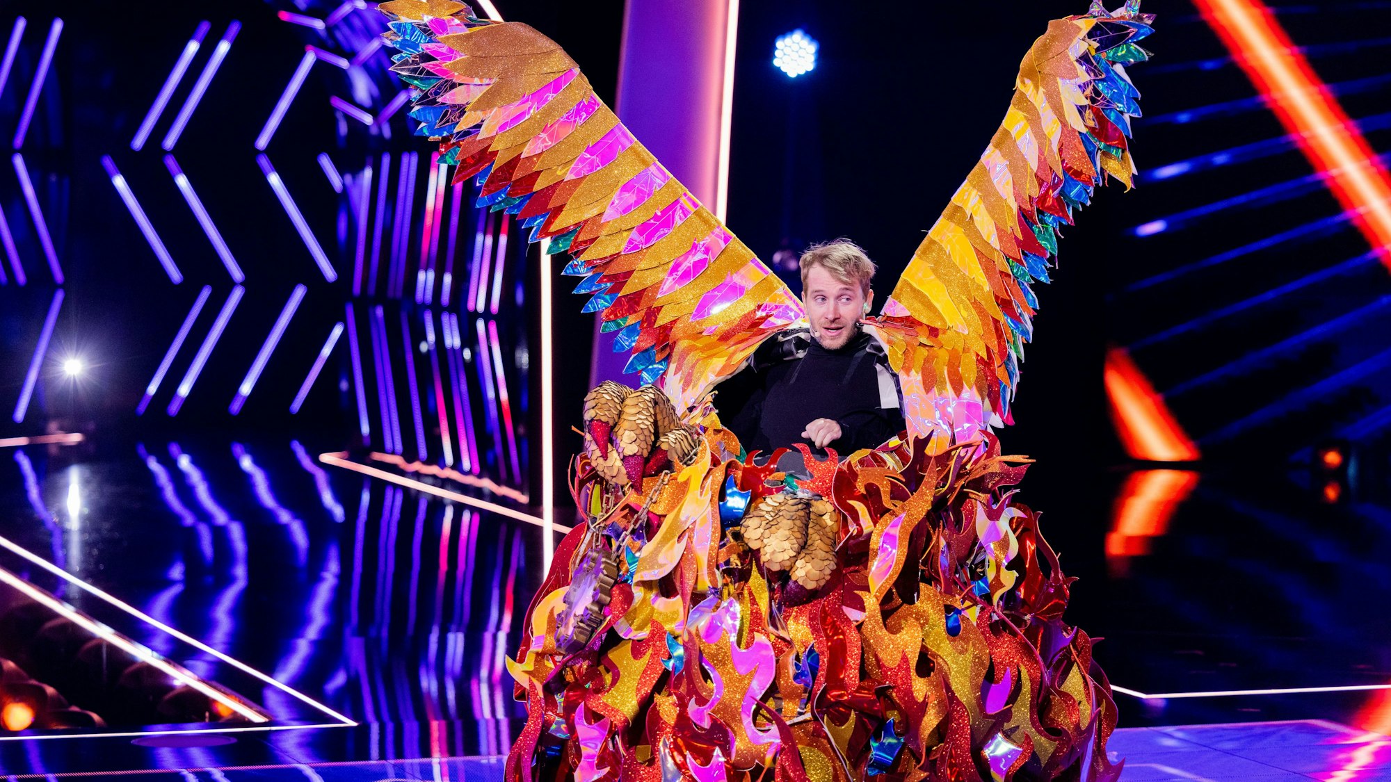 Samuel Koch bei seinem Auftritt bei „The Masked Singer“.