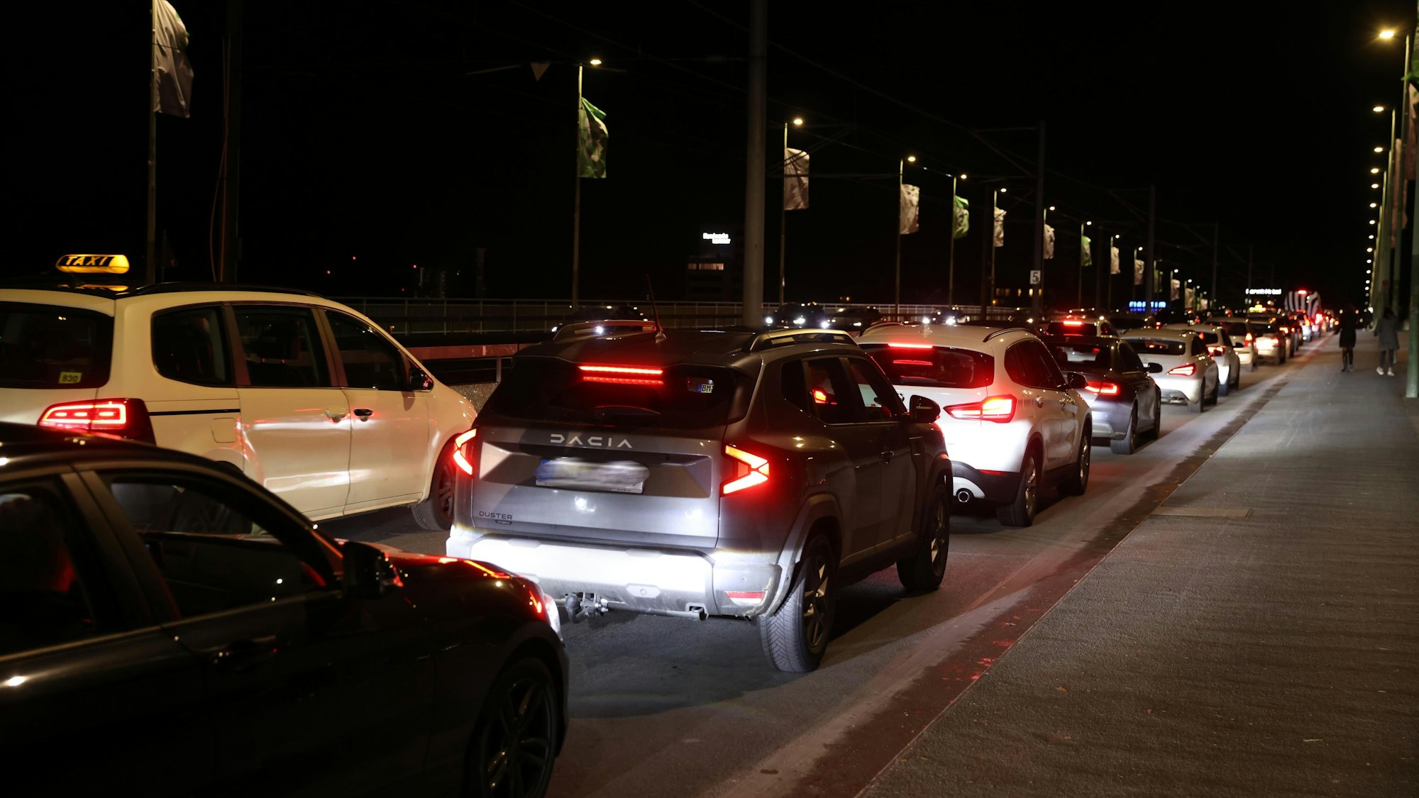 Stillstand auf der Deutzer Brücke