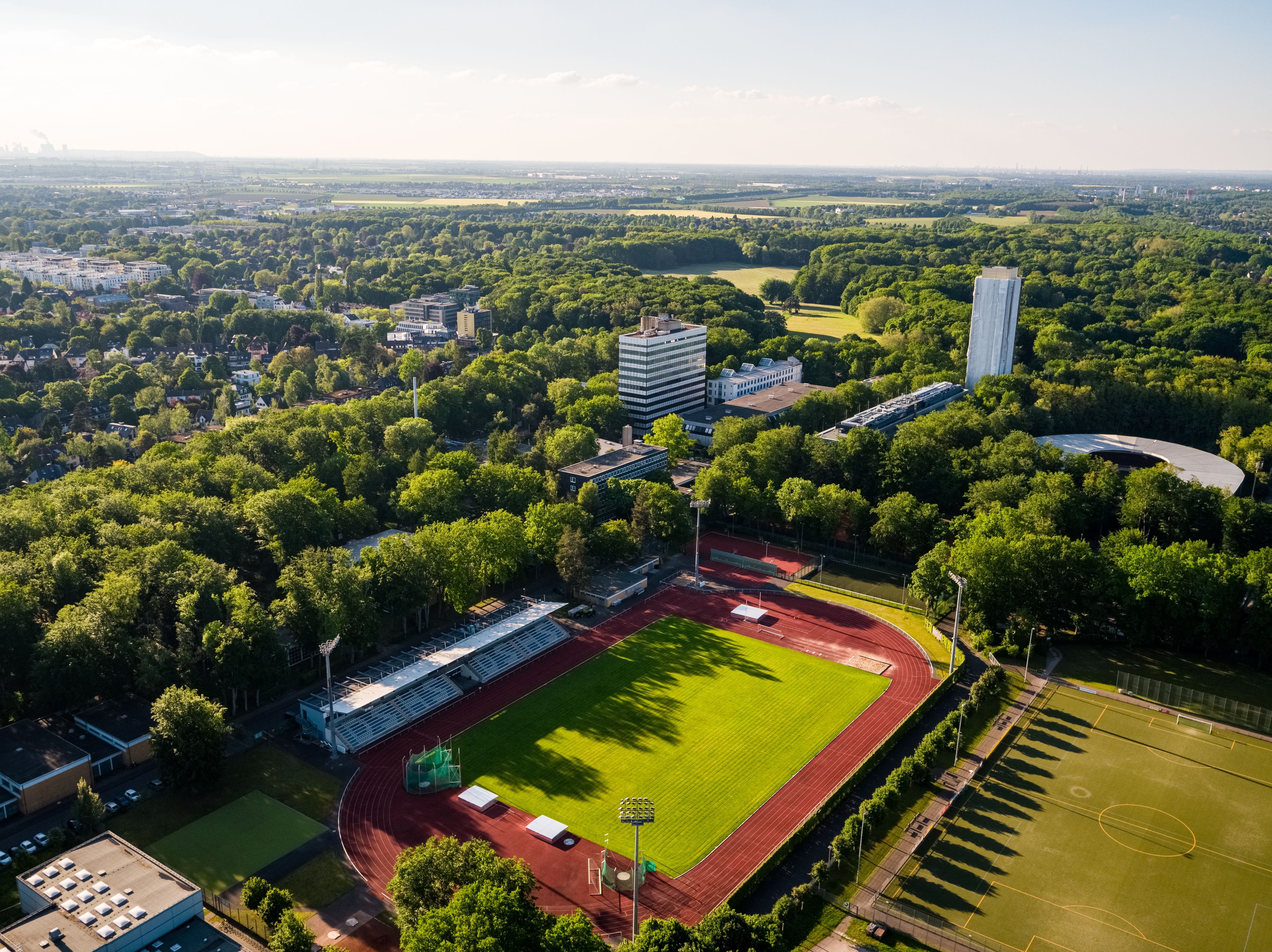 Blick auf den Campus der Deutschen Sporthochschule Köln