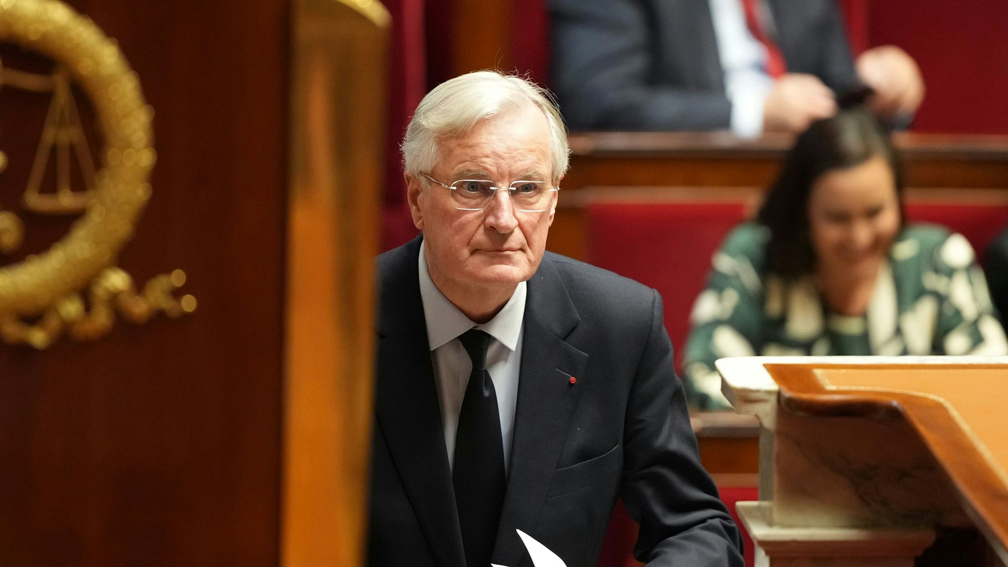 Der französische Premierminister Michel Barnier gestern in der Nationalversammlung in Paris.