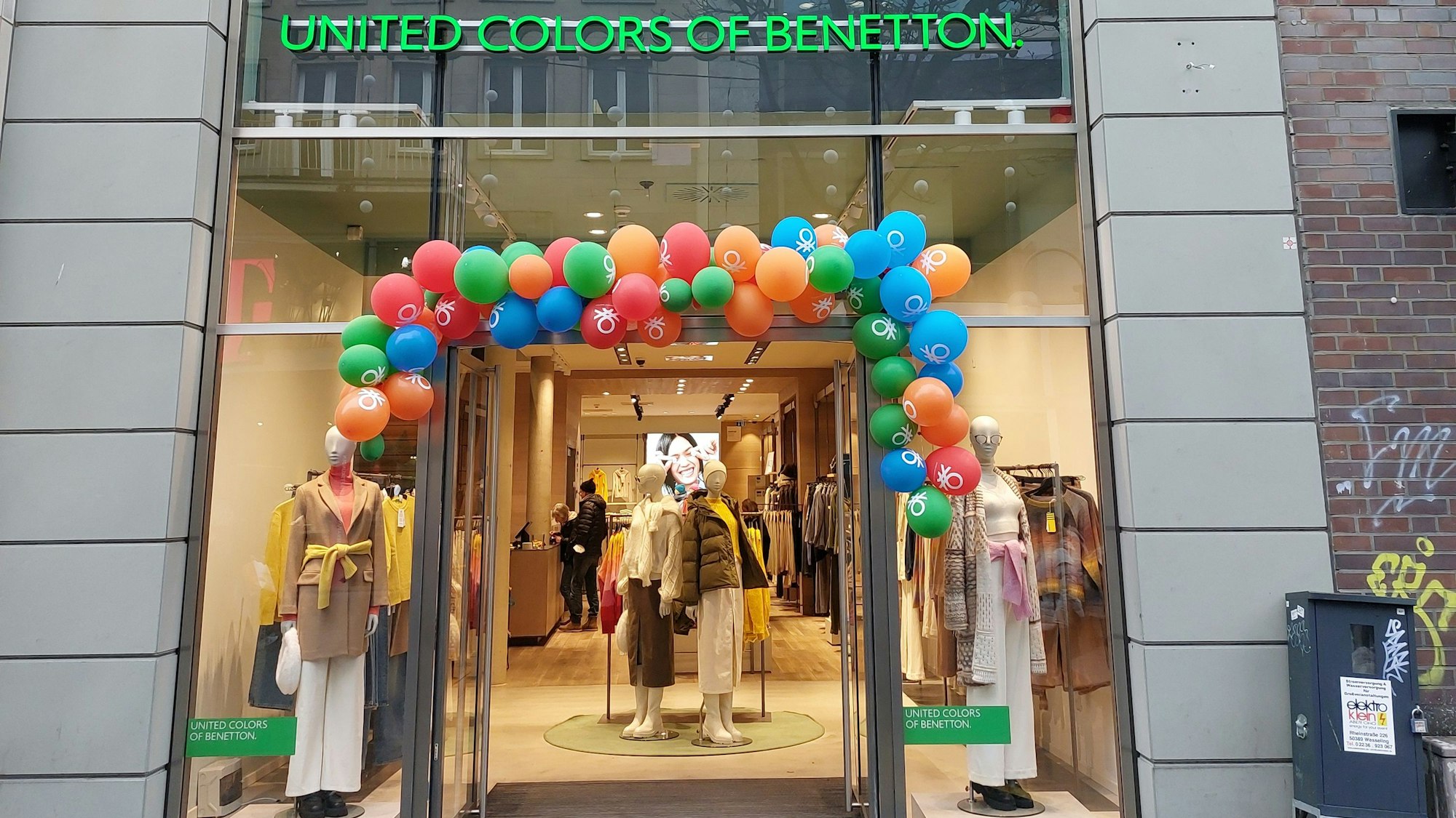 Benetton hat sich wieder an der Schildergasse angesiedelt.