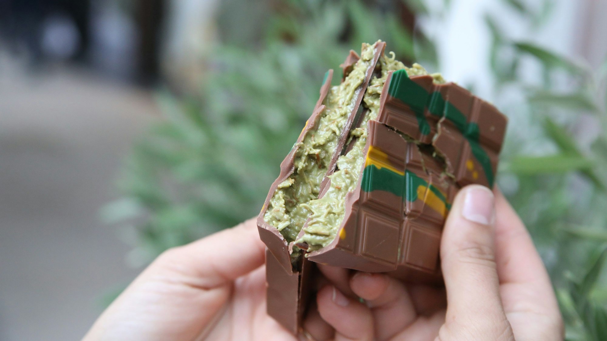 Cremig-süße Versuchung: ein Blick ins Innere der Dubai-Schokoladen.