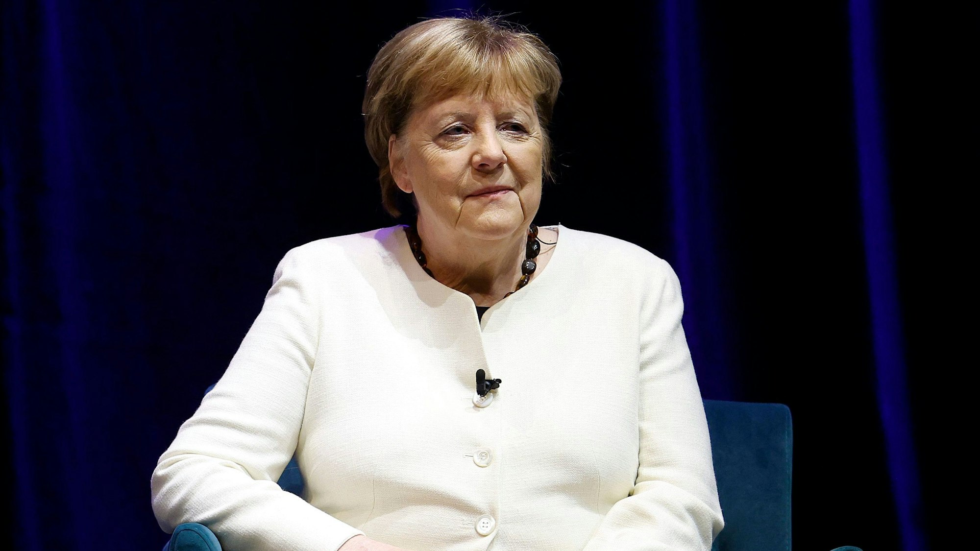 Ex-Kanzlerin Angela Merkel auf einer Lesung in den USA.