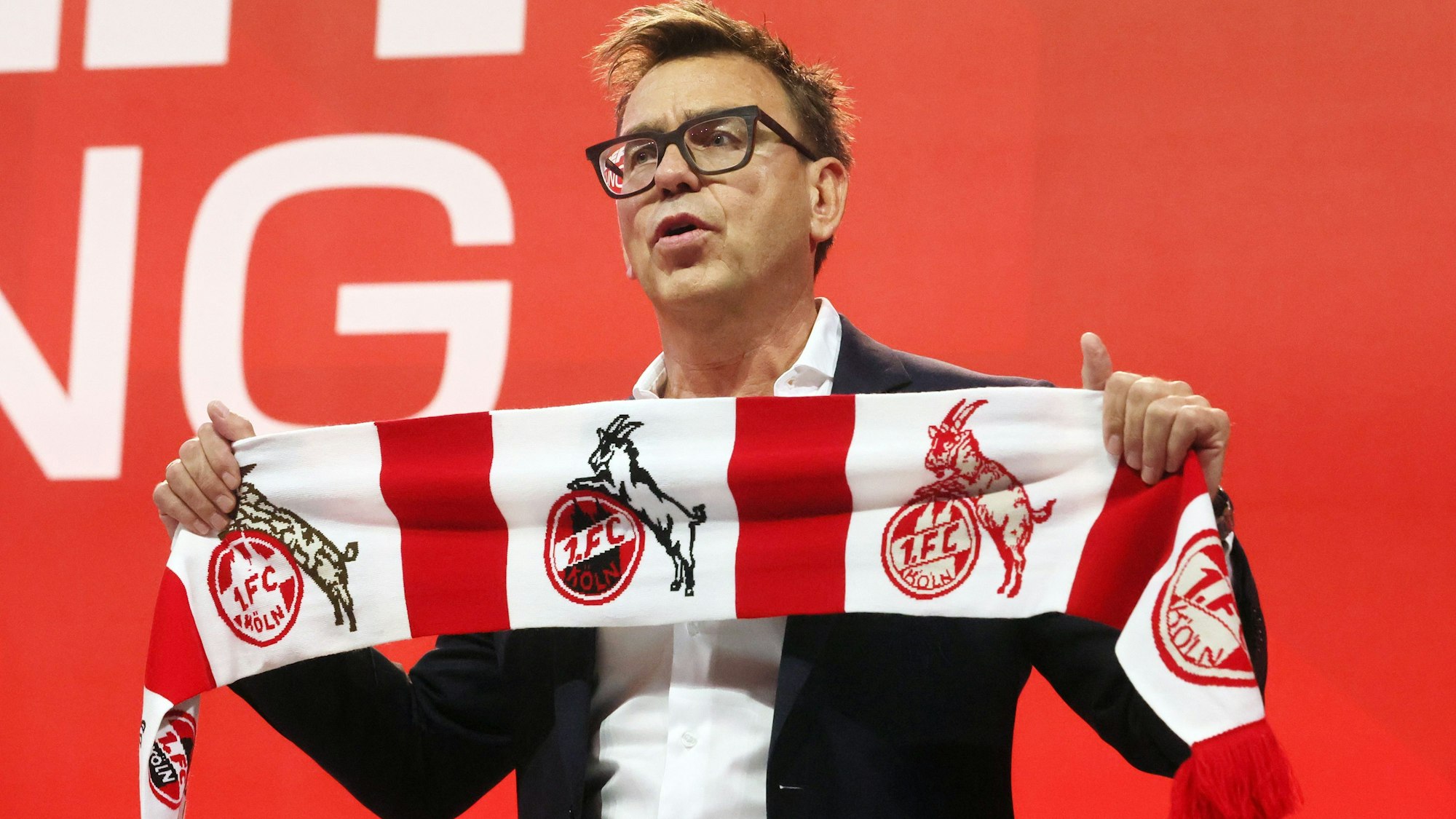 1. FC Köln, Mitgliederversammlung, 24.09.2024, 18.00 Uhr, Markus Rejek (1. FC Köln), Bild: Herbert Bucco