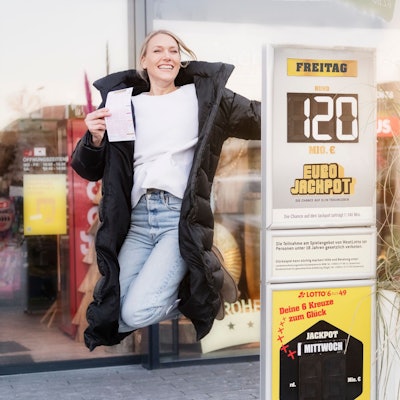 Der MEGA-Jackpot geht in die siebte Runde. An Nikolaus (Freitag, 6. Dezember) befinden sich 120 Millionen im ersten und 28 Millionen Euro im zweiten Rang bei Eurojackpot.