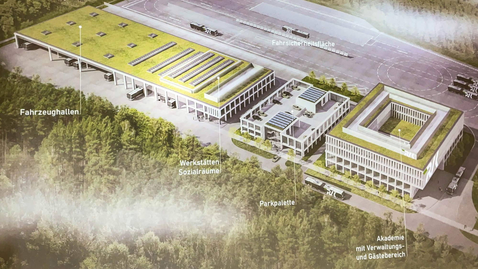 Das Bild zeigt das Ausbildungszentrum als Visualisierung.