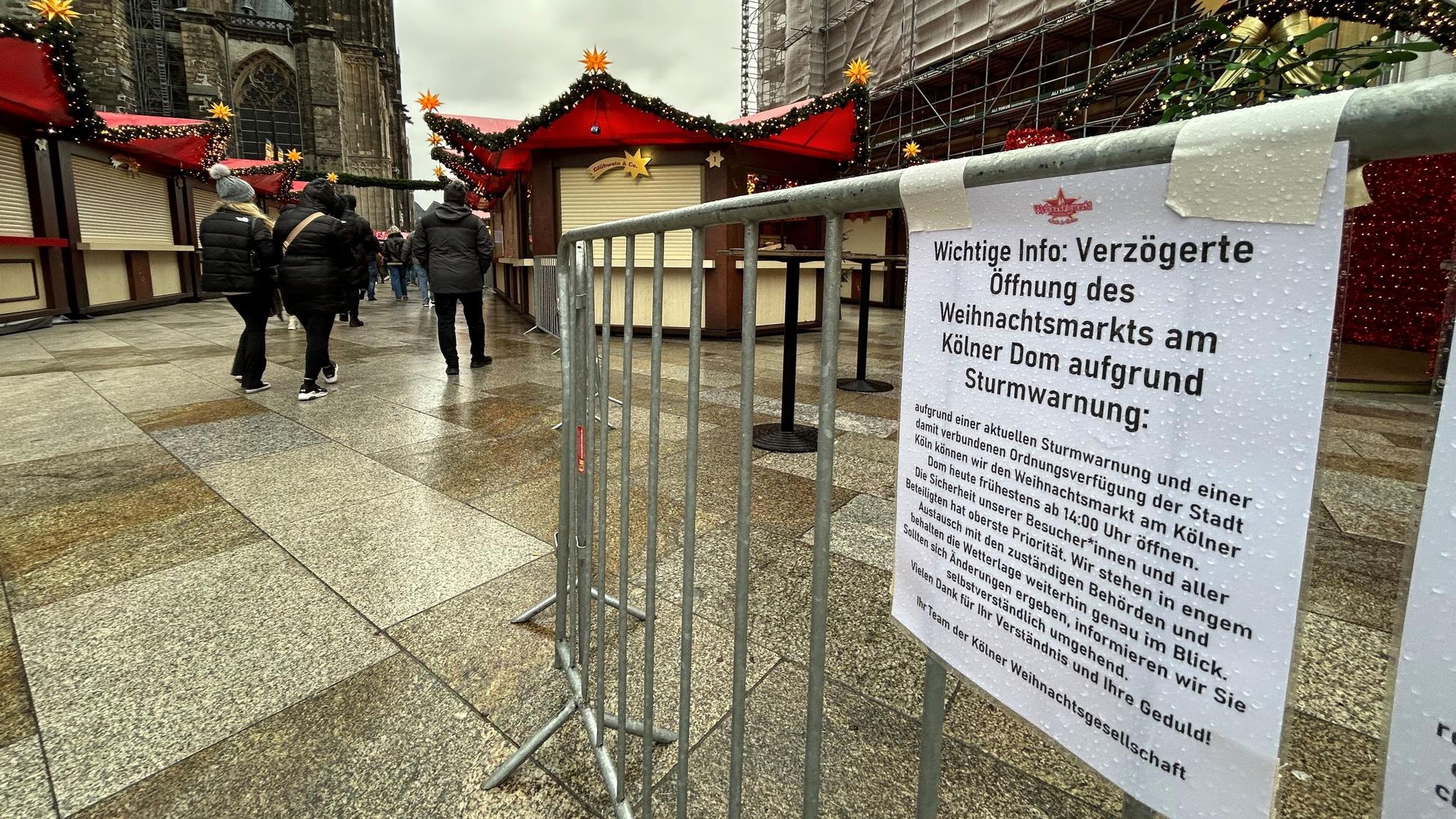 Der Weihnachtsmarkt bleibt am Freitag vorerst geschlossen.