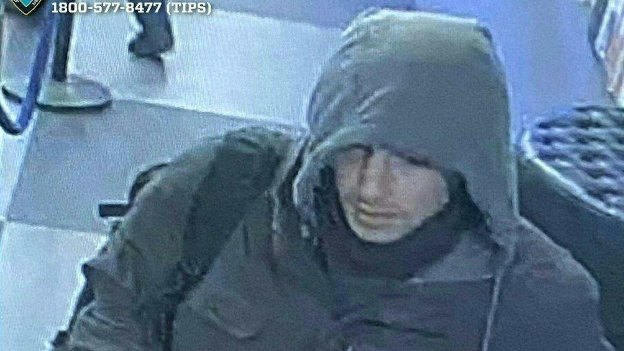 Bild des Tatverdächtigen von einer Überwachungskamera