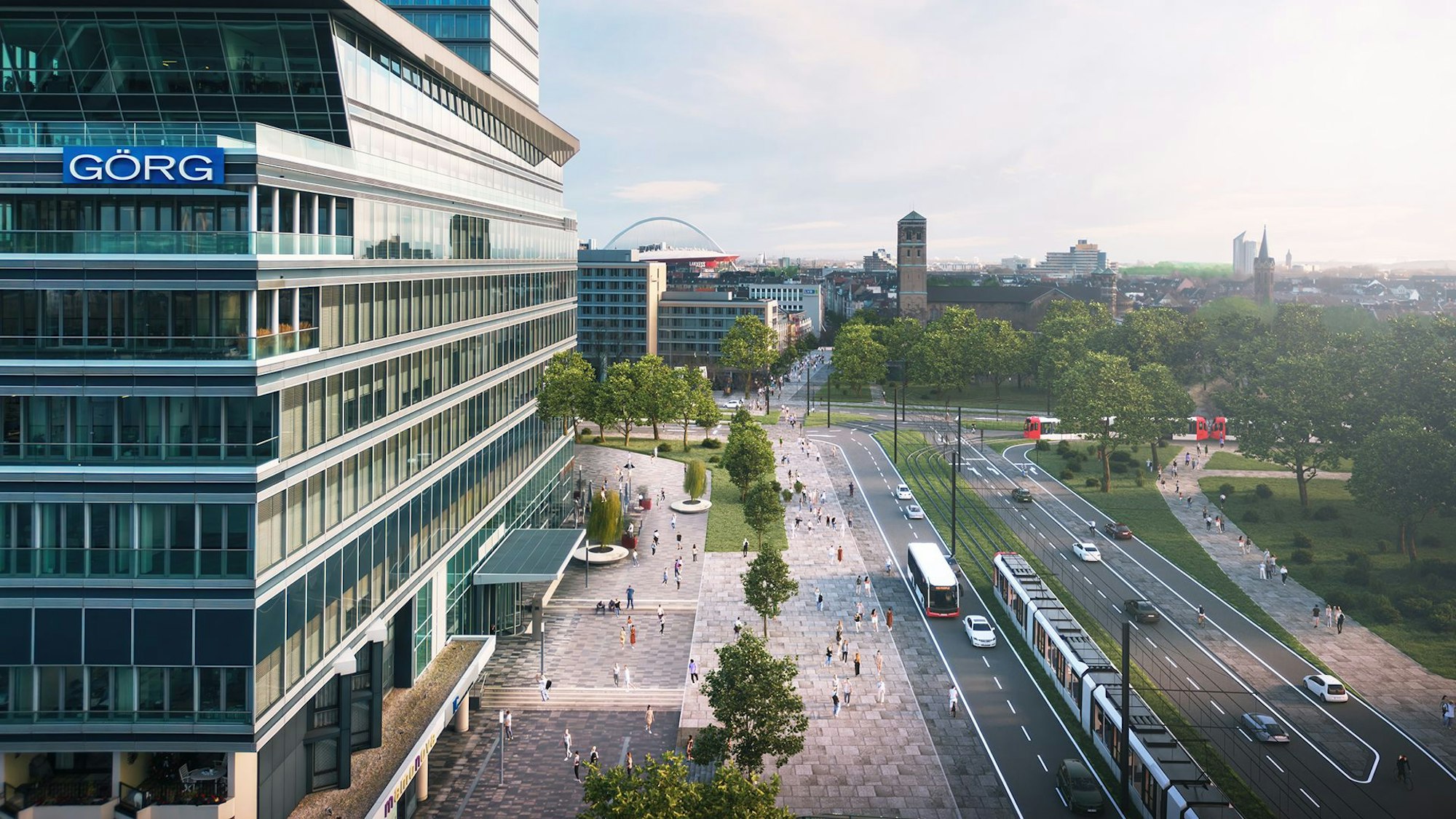 So könnte das Entree nach Deutz aussehen, wenn die Ost-West-Achse nach den Vorstellungen von CDU, SPD und FDP ausgebaut würde.