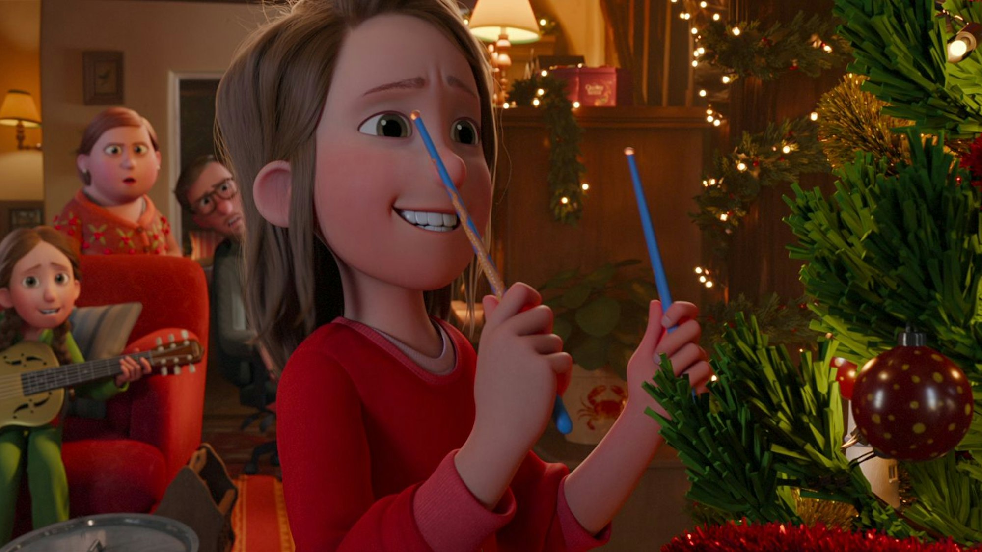 Bunte Szene aus „Ein klitzekleines Weihnachtswunder“.