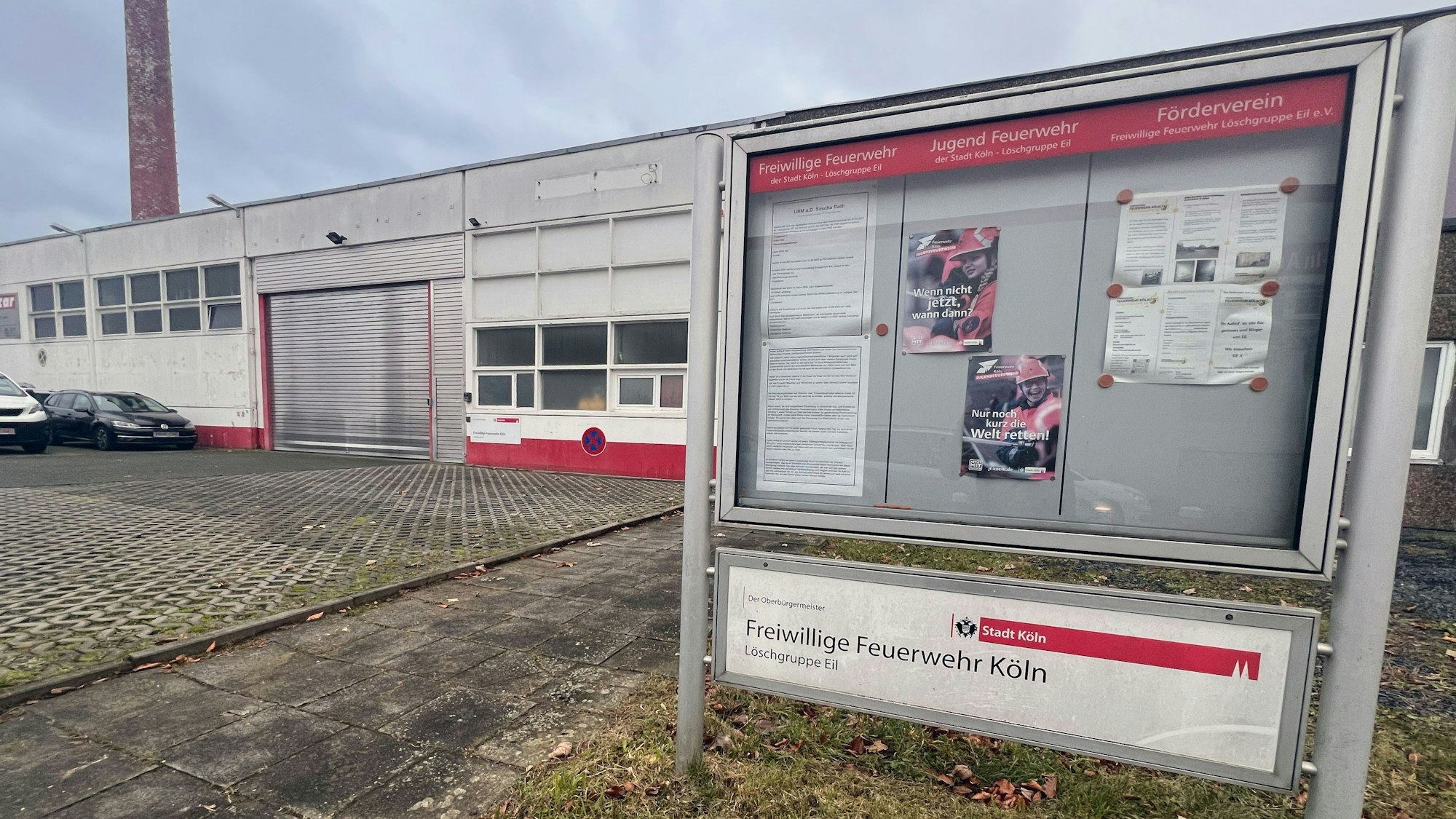 Das Gerätehaus der Freiwilligen Feuerwehr Löschgruppe Eil an der Neue Eiler Straße.