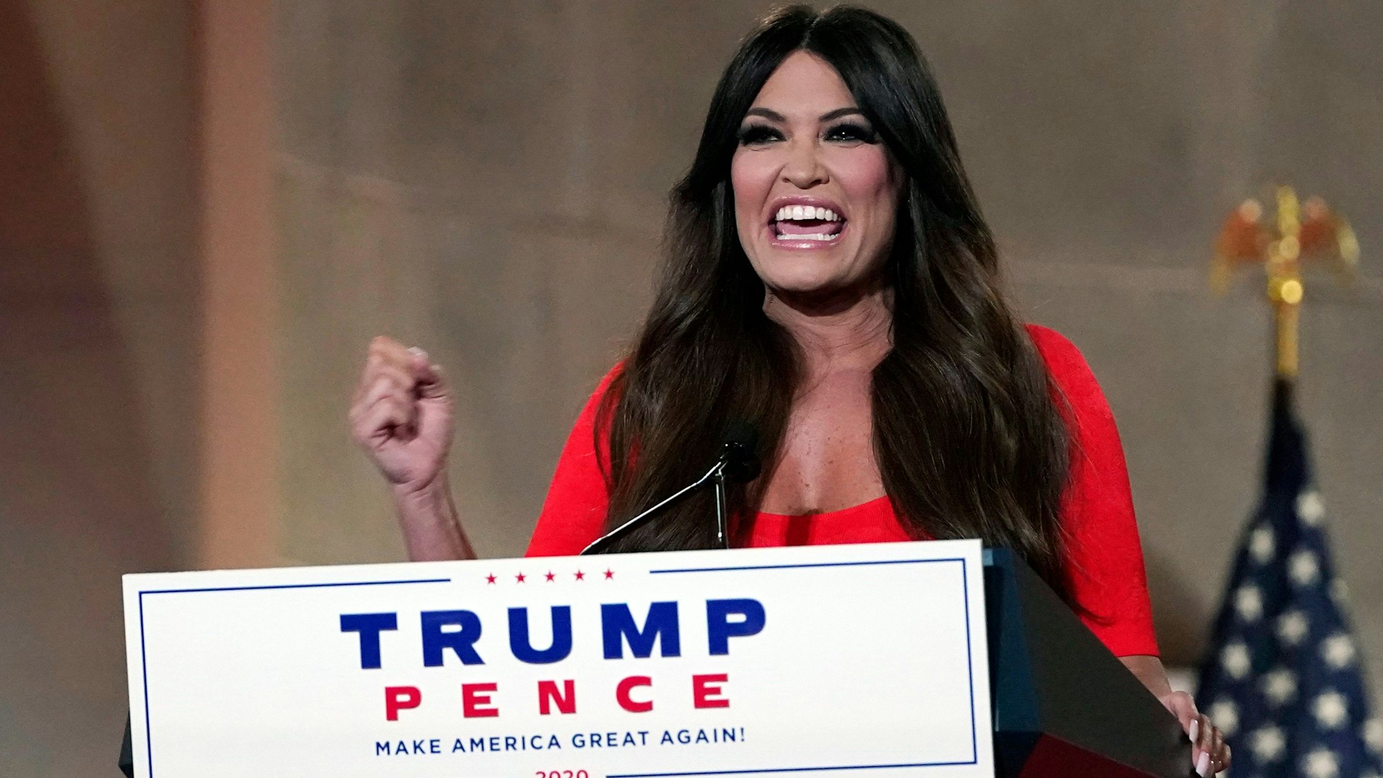 Kimberly Guilfoyle spricht während des Republikanischen Parteitages.