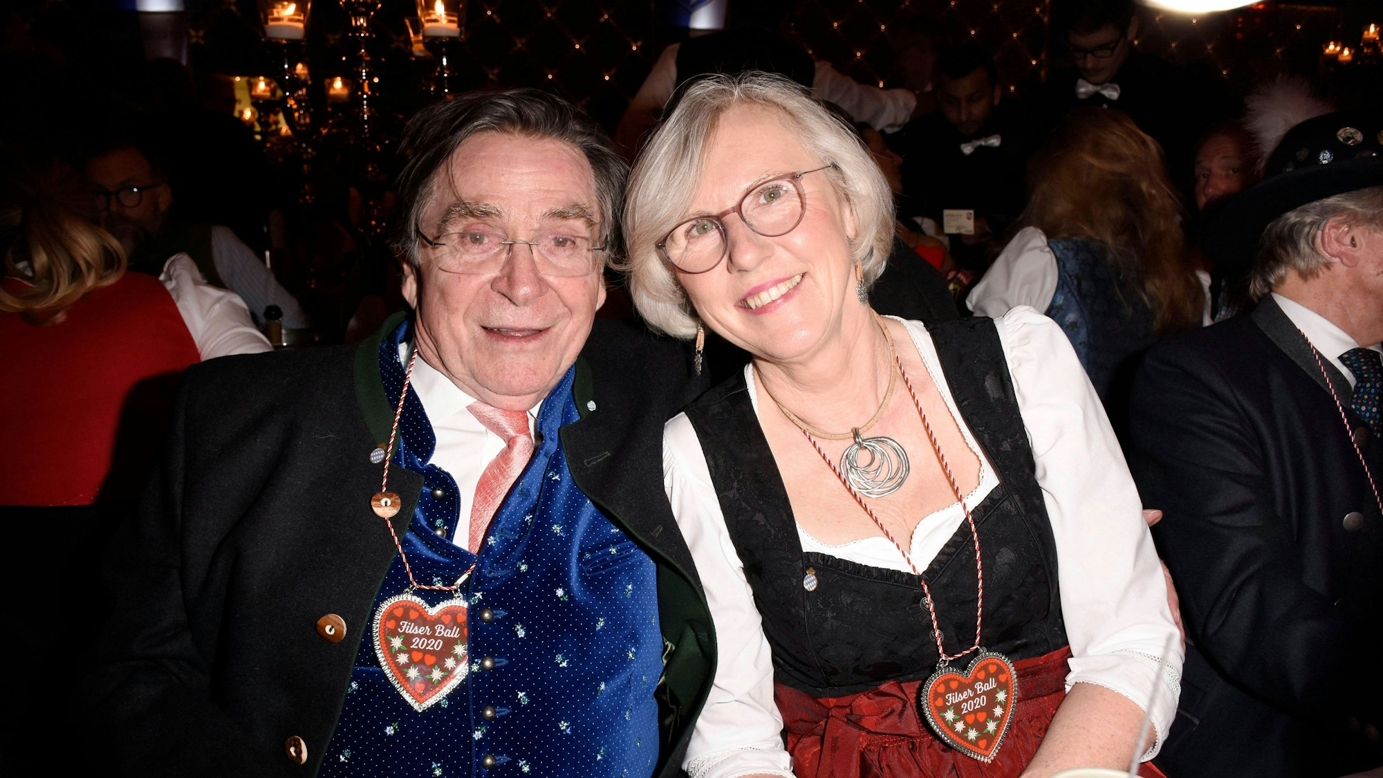 Elmar Wepper mit Ehefrau Anita Schlierf beim Filserball 2020 im Paulaner am Nockherberg.