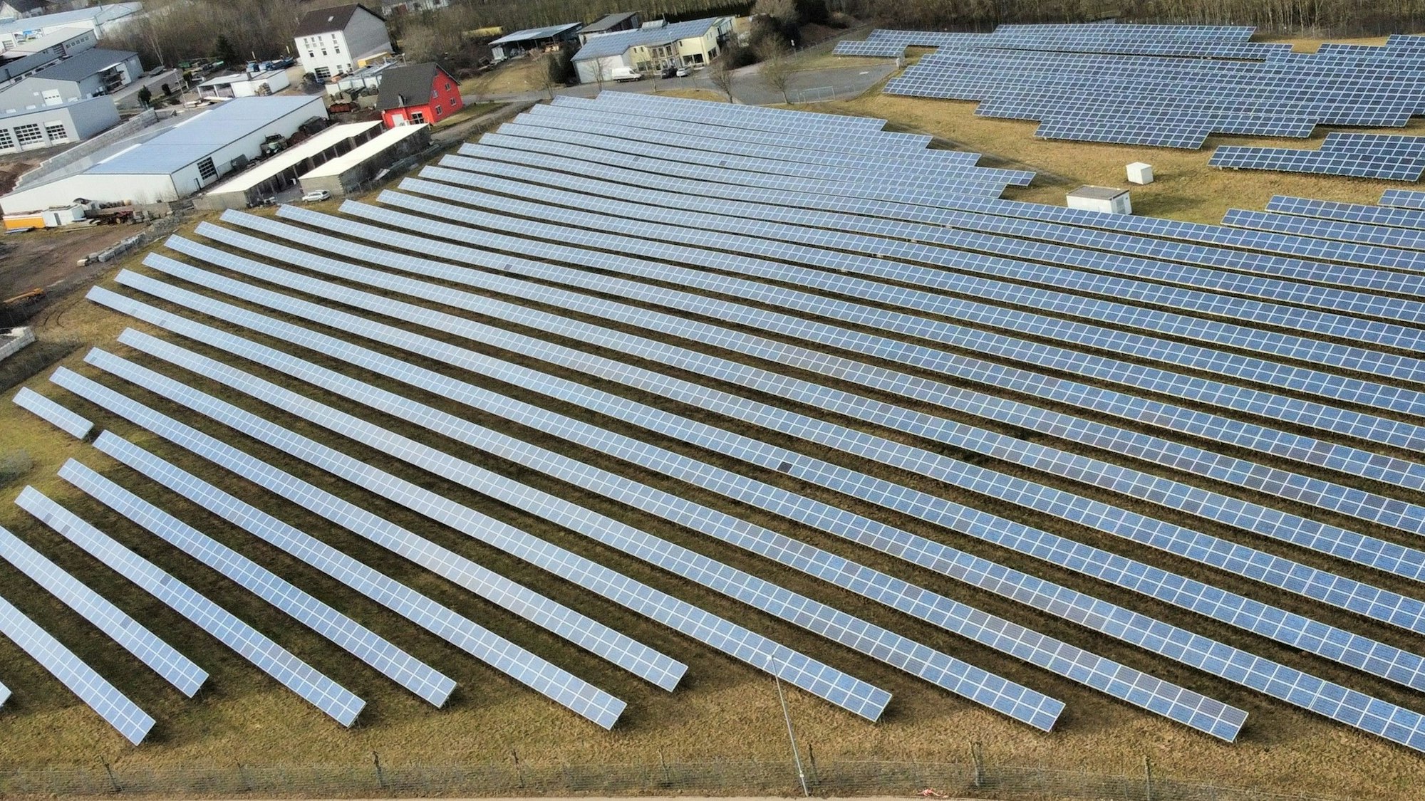 Blick auf den Solarpark Herhahn.