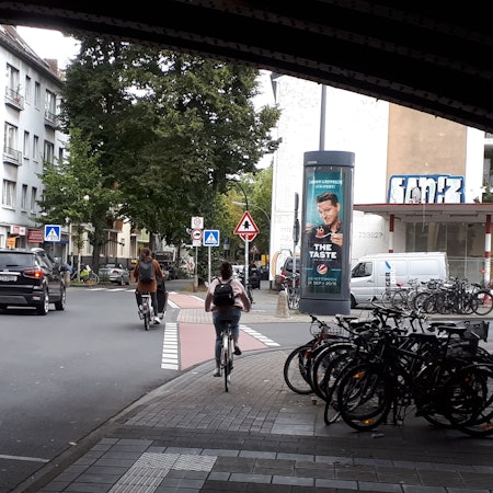 Blick auf die Einmündung Escher Straße / Hartwichstraße