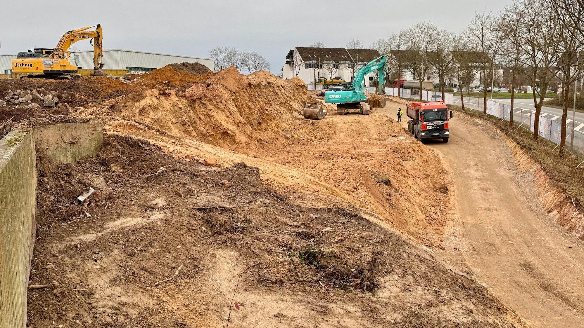 Blick auf die Baustelle am Schulcampus
Meckenheim.
