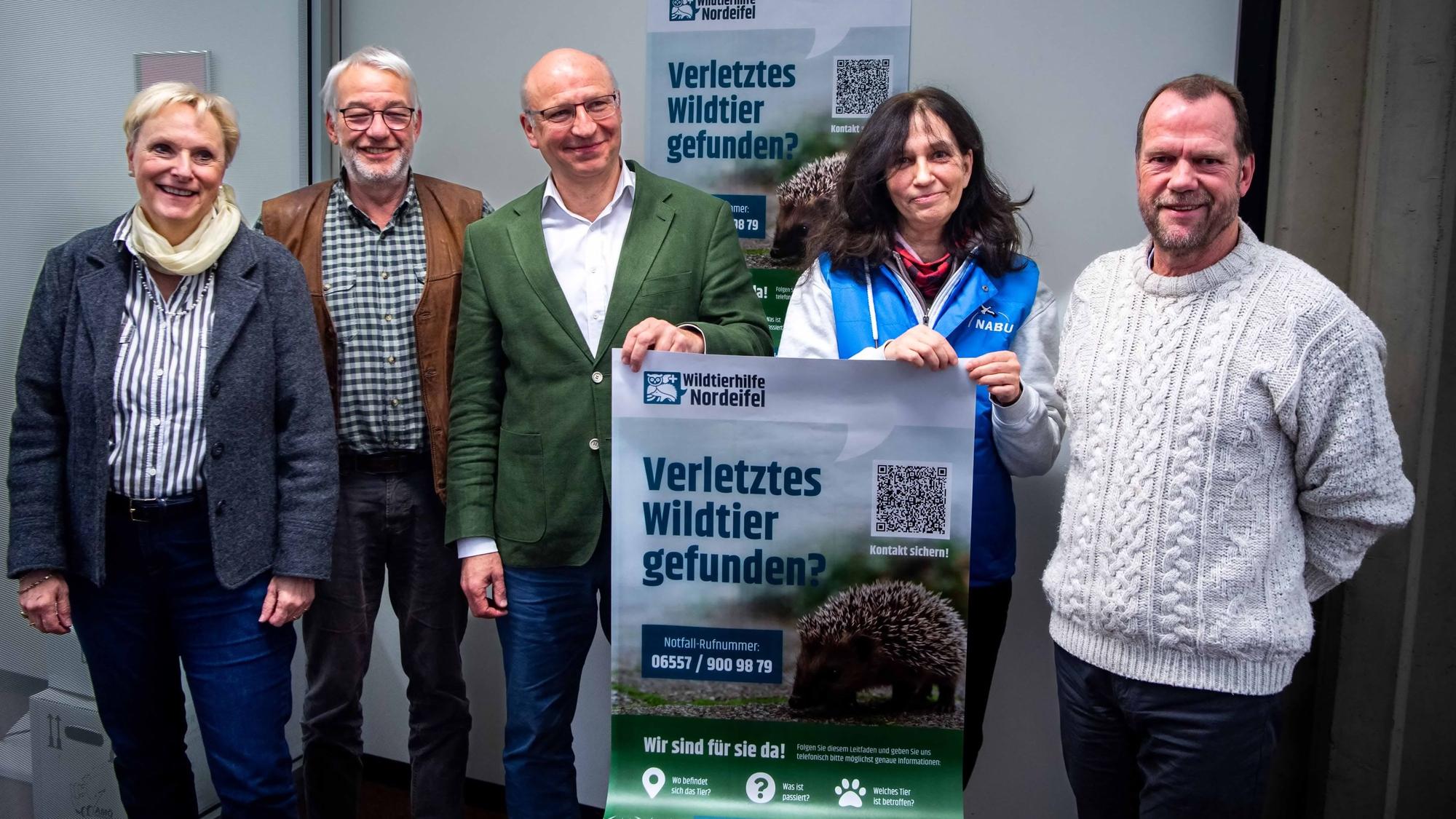 Das Bild zeigt die Initiatoren der Wildtierhilfe Nordeifel.