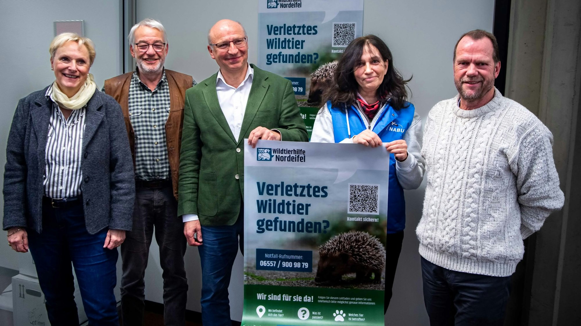 Das Bild zeigt die Initiatoren der Wildtierhilfe Nordeifel.