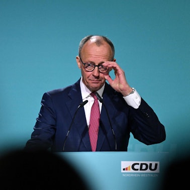Bundeskanzlerkandidat Friedrich Merz auf einer CDU-Veranstaltung in NRW.