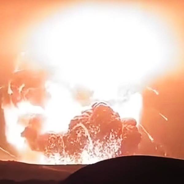 Ein Video in den sozialen Netzwerken soll die Explosion nahe der syrischen Küstenstadt Tartus zeigen.