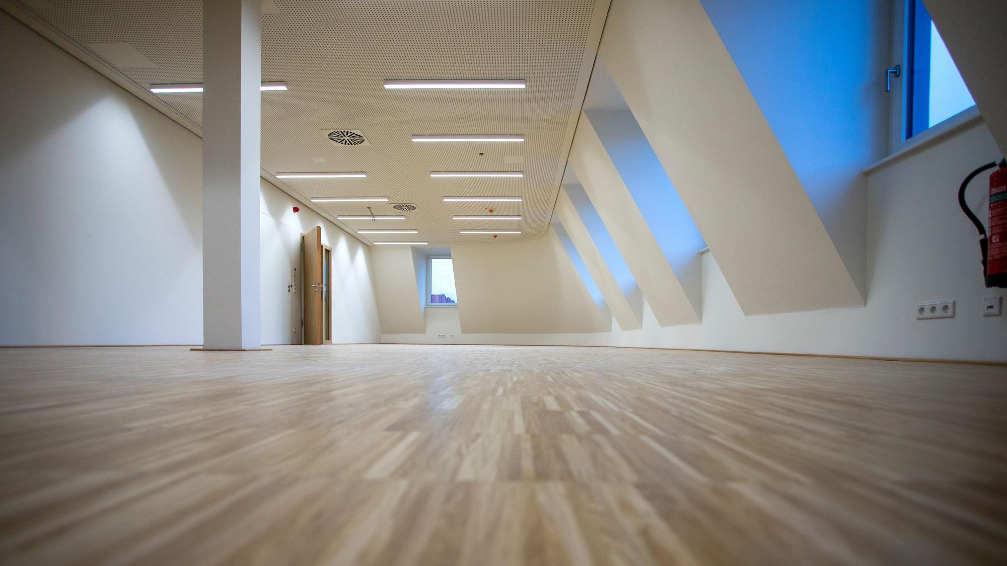 Der Ballettsaal im Obergeschoss.