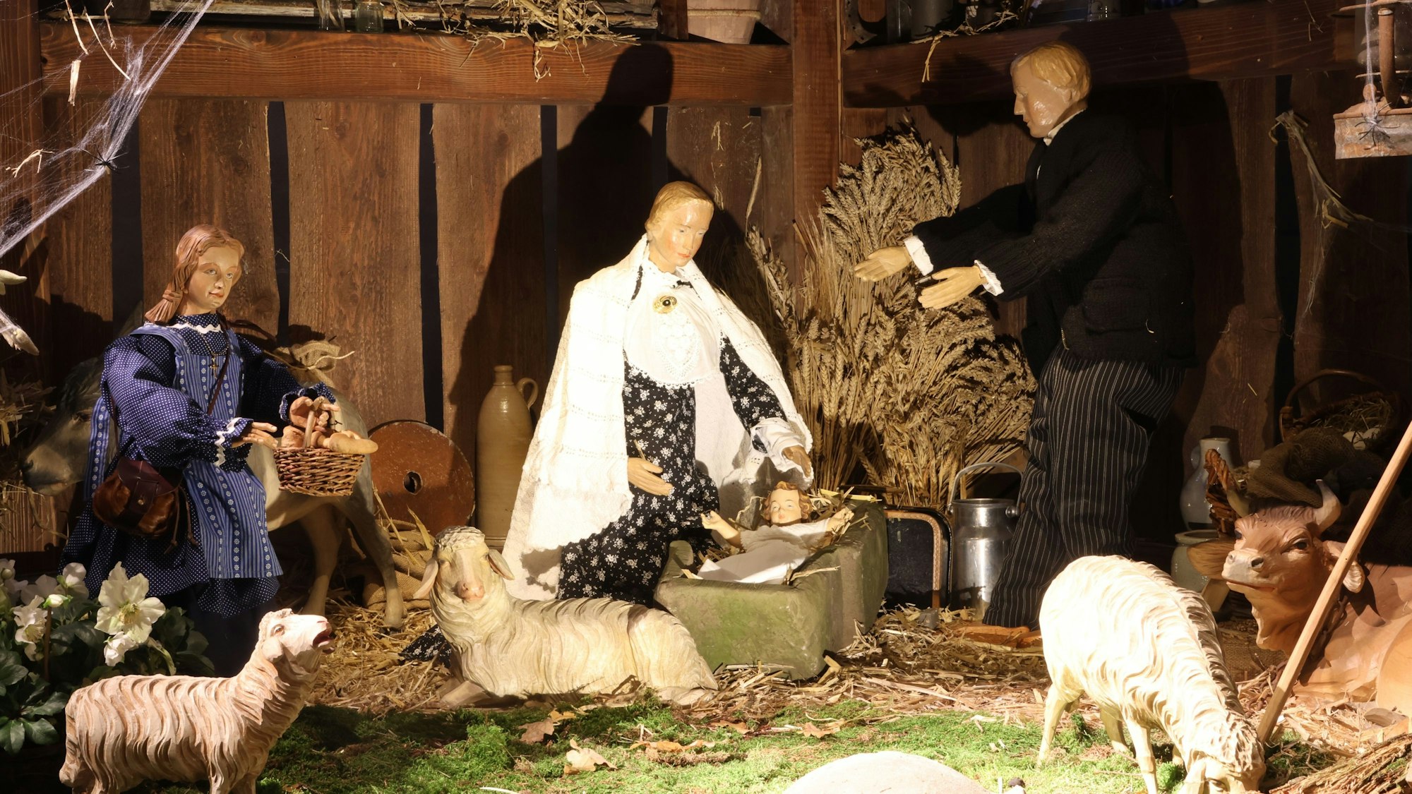 Eine Ansicht der Weihnachtskrippe in Wipperfürth, St. Nikolaus.