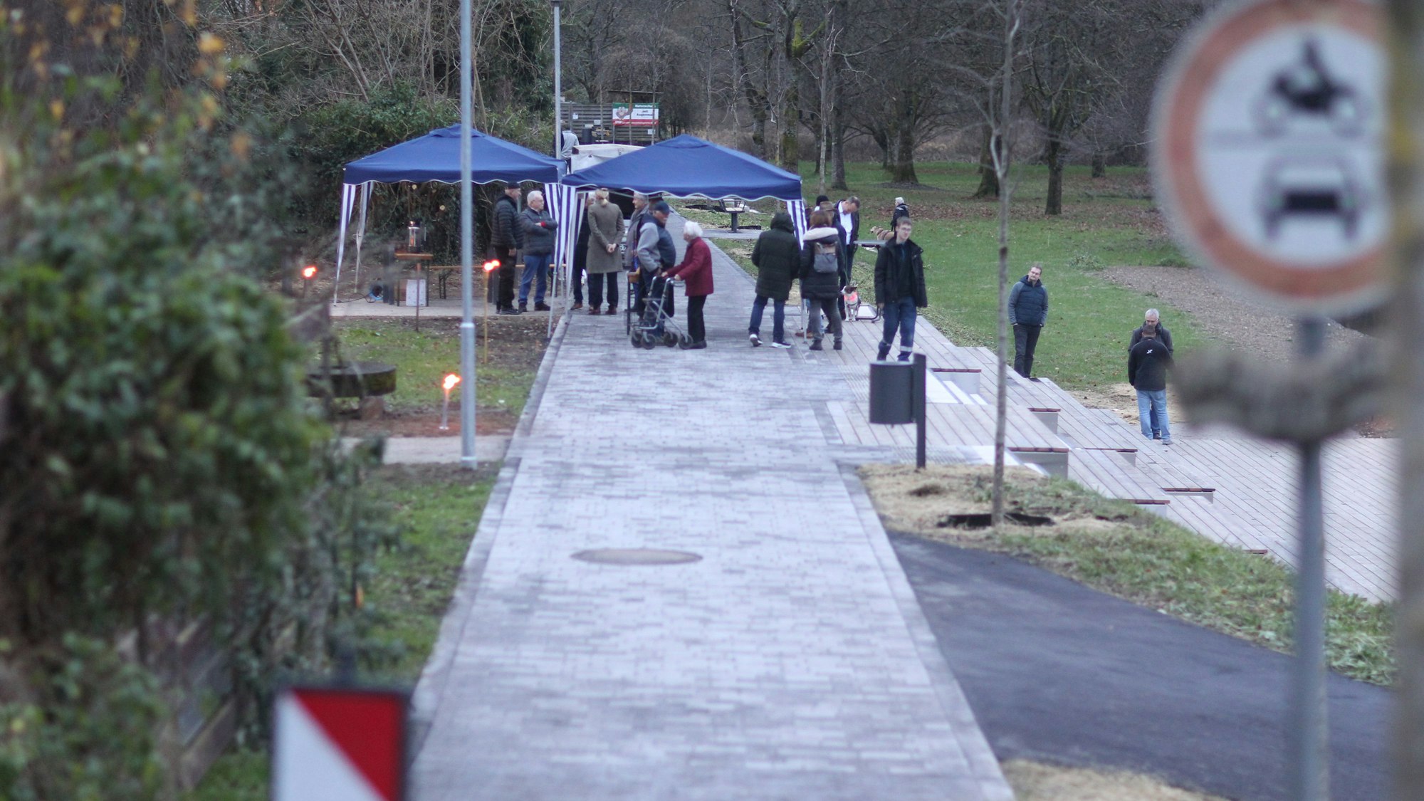 180 Meter lang ist der frisch gepflasterte Weg an der Siegpromenade.