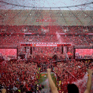 So feierte Fußball-Bundesligist Bayer 04 das erste Double der Vereinsgeschichte im vergangenen Jahr.
